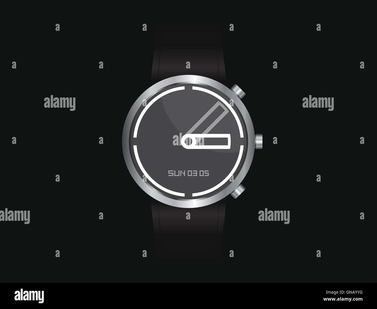 Digital Watch  Smart Design Stock Vector