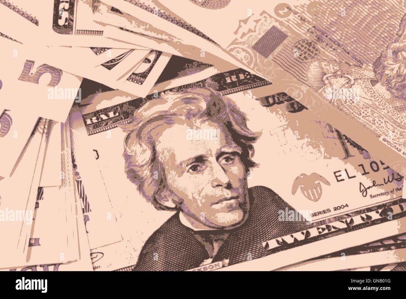 european and american money vector illustration Stock Vector Image ...