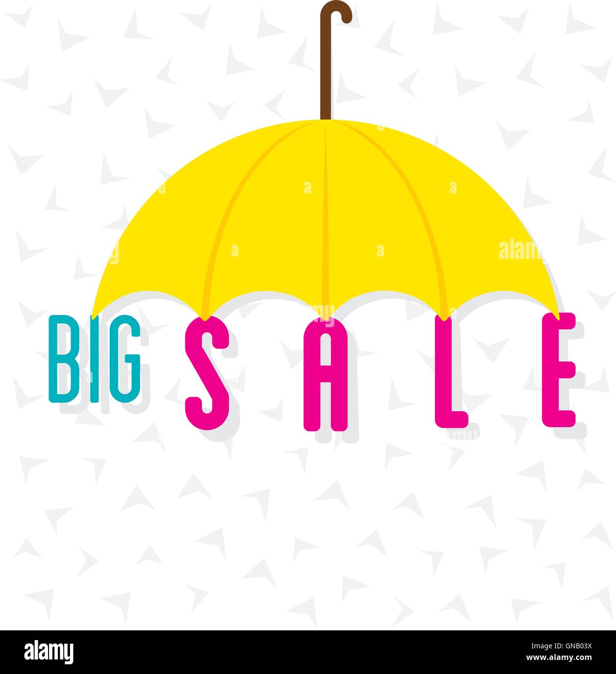 Big Sale Banner Design Using Umbrella Vector Stock Vector Image Art