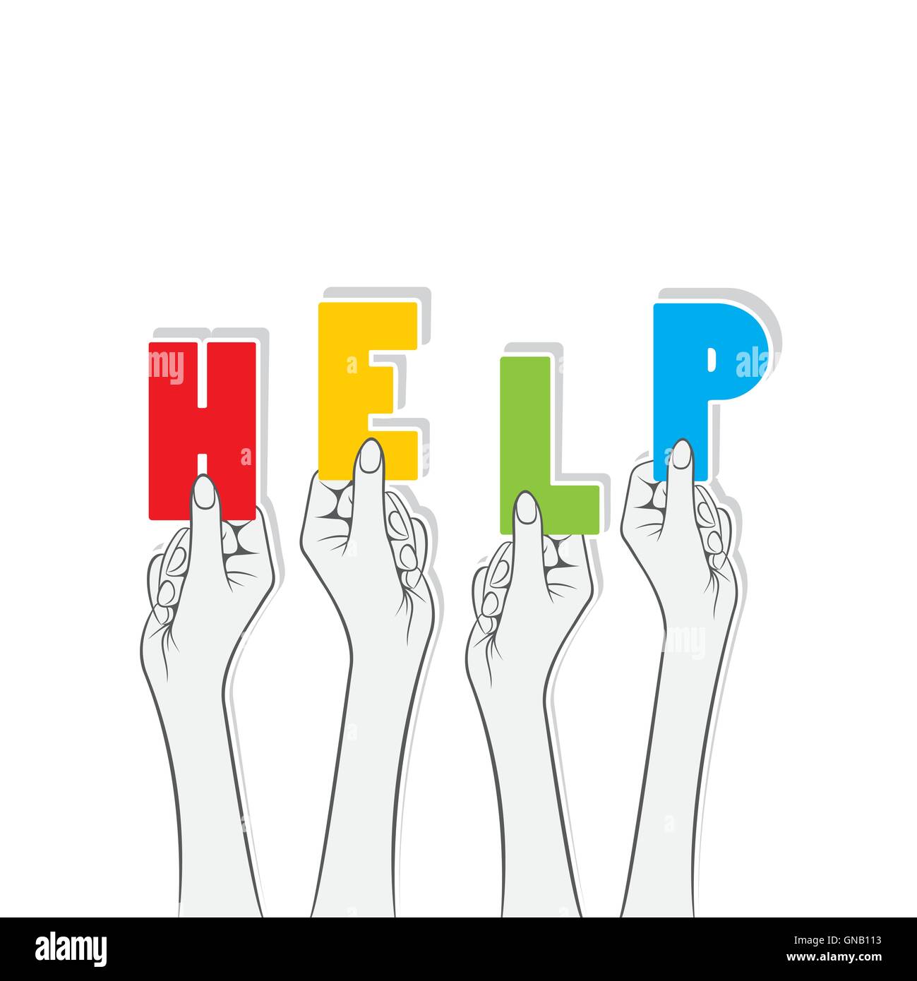 help word hold in hand concept design vector Stock Vector Image & Art ...