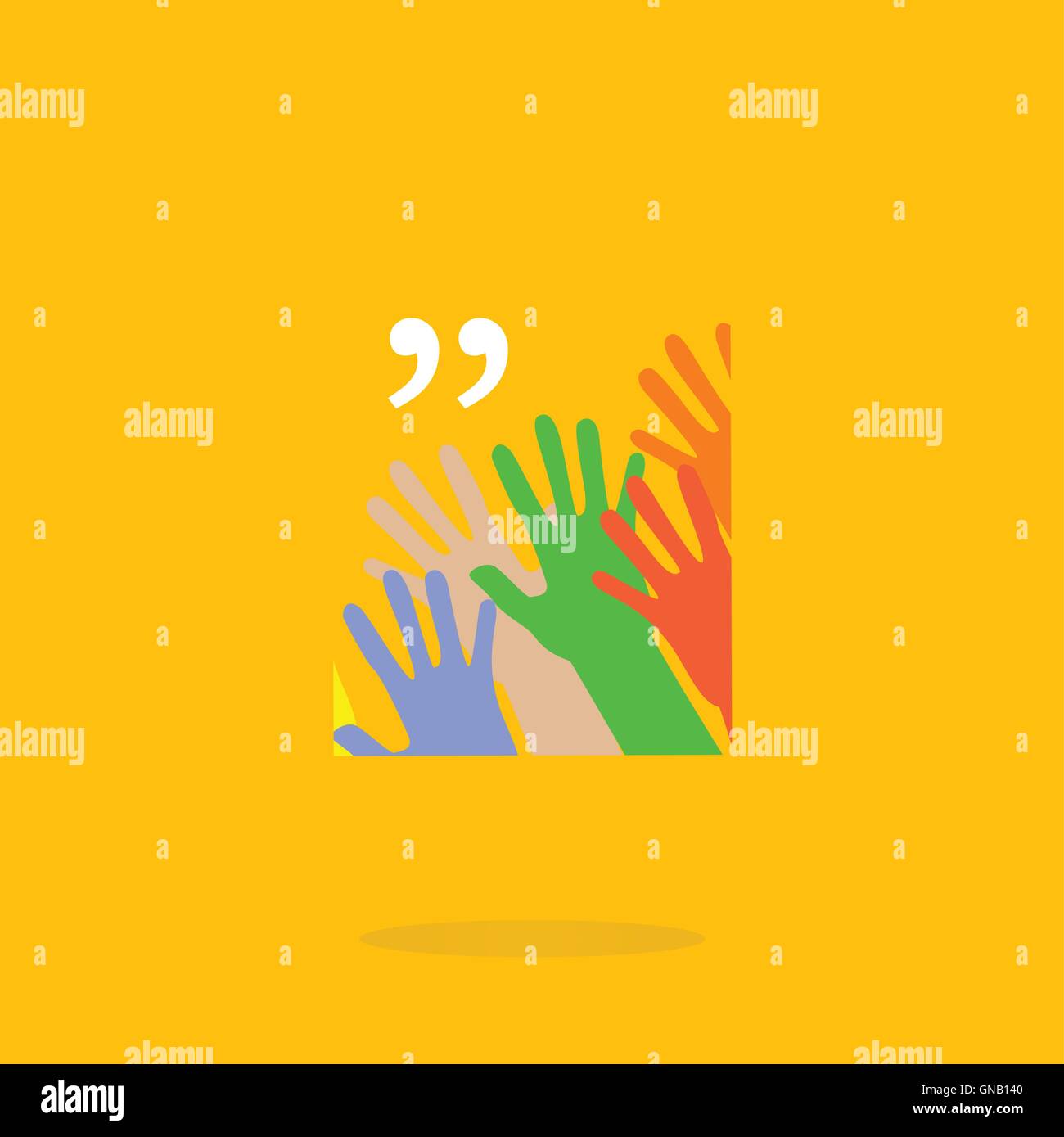 Quote blank template. Quote bubble. Print design. Quote form. Template vector. Vector poster. Empty template. Circle business ca Stock Vector