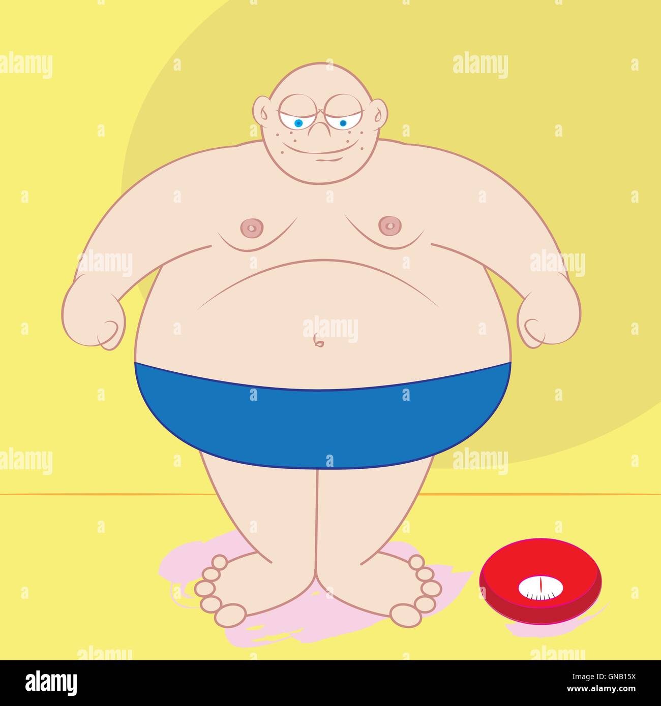 obesity medical health condition Stock Vector