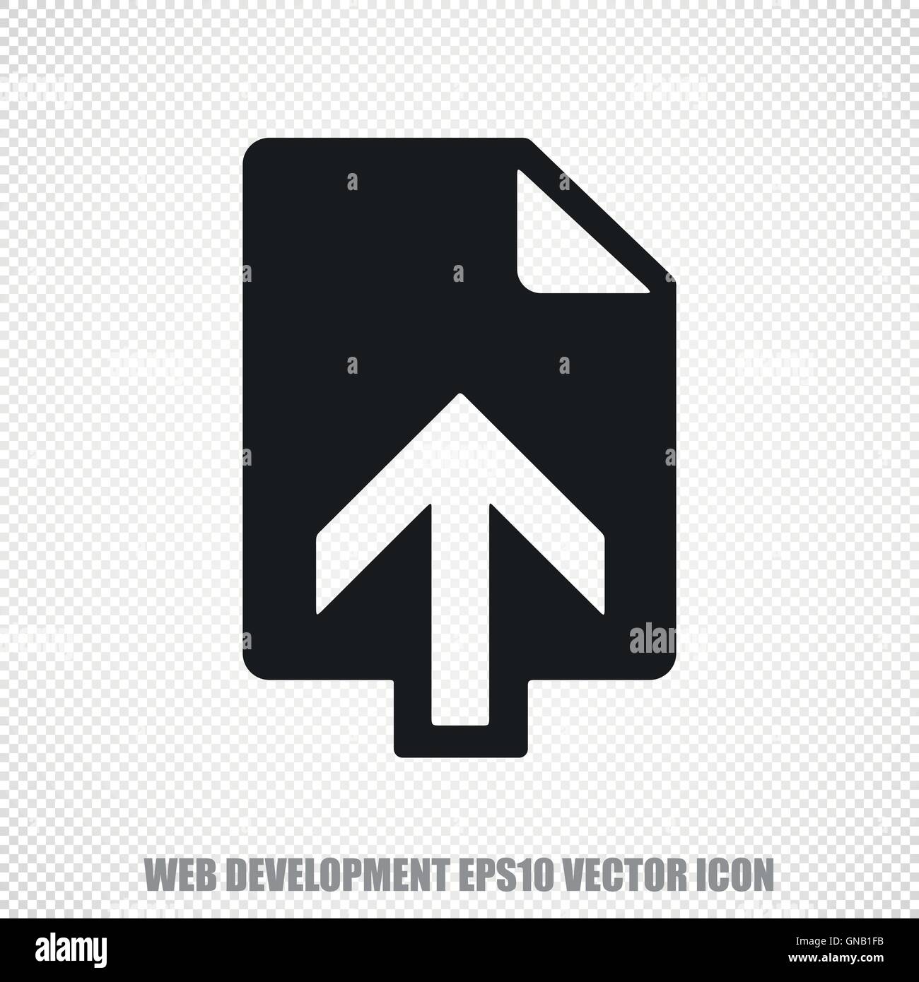 Web design vector Upload icon. Modern flat design. Stock Vector
