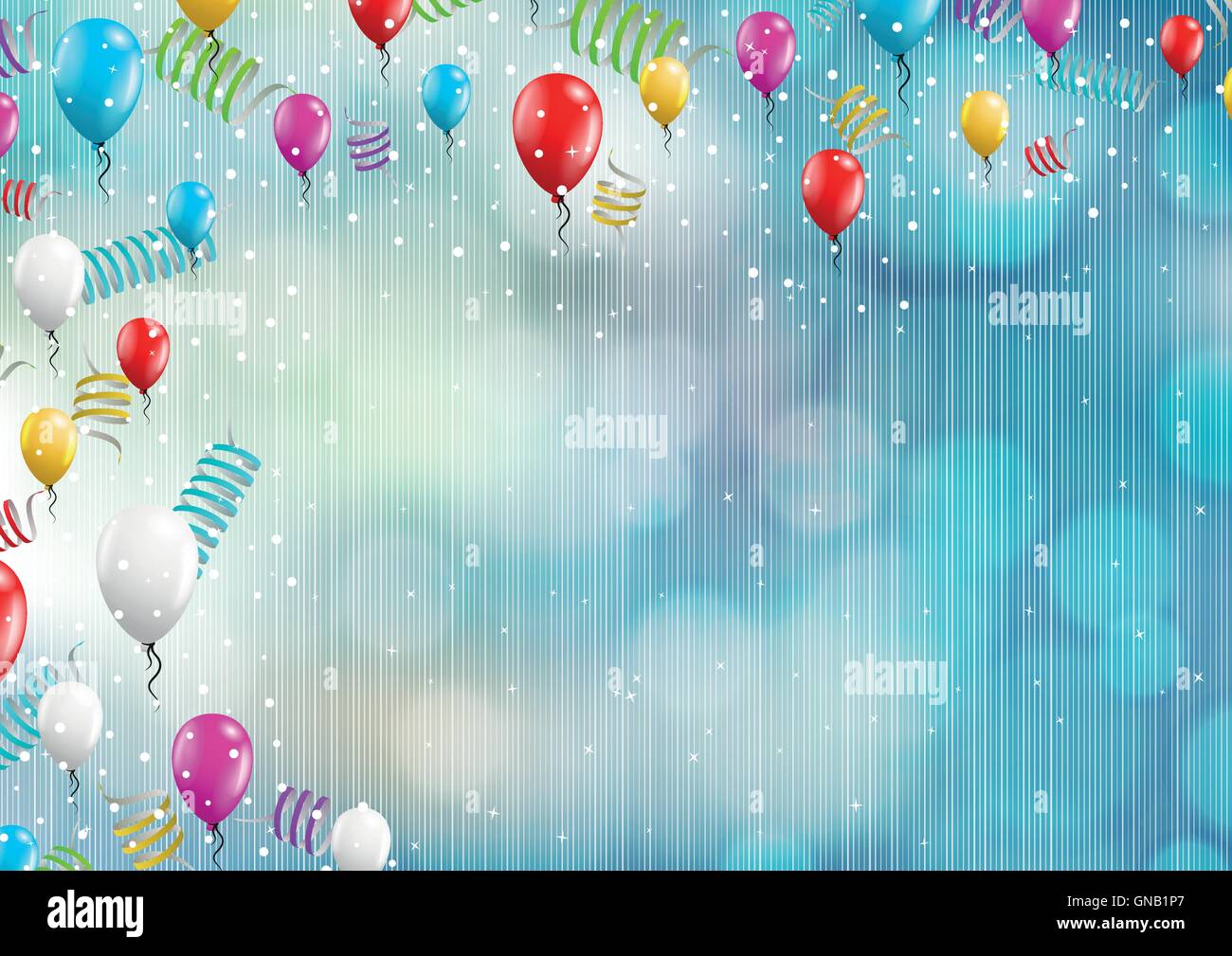 background with balloons and confetti Stock Vector Image & Art - Alamy