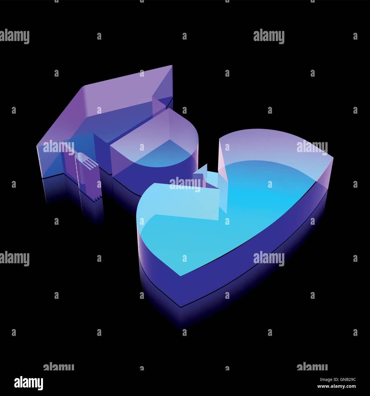 3d neon glowing Student icon made of glass, vector illustration Stock ...