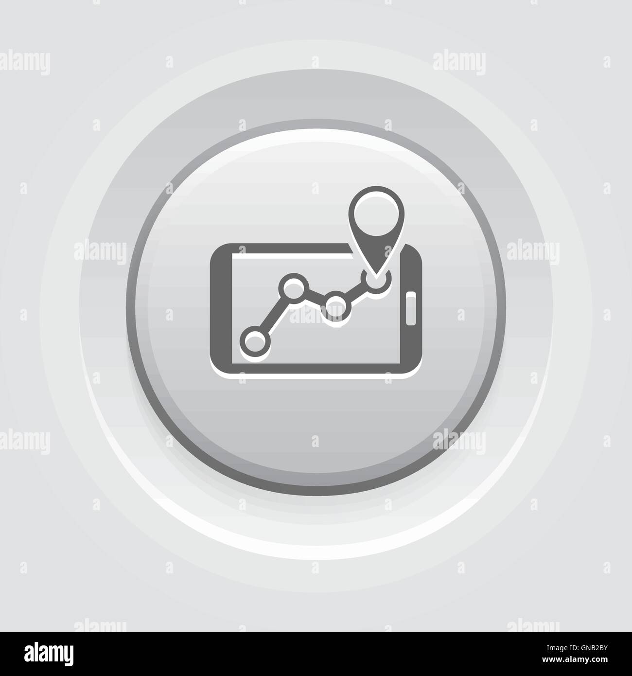 GPS Navigation Icon Stock Vector