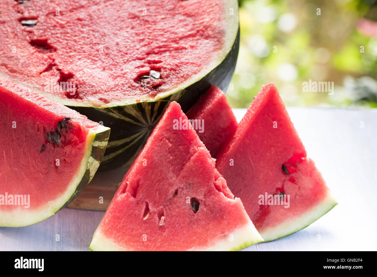 Watermelon triangle piece hi-res stock photography and images - Alamy