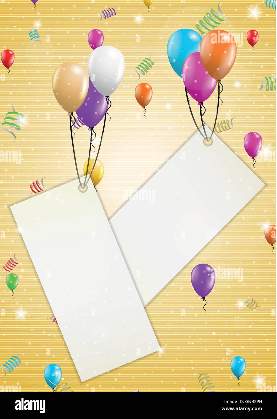 background with balloons and confetti Stock Vector Image & Art - Alamy