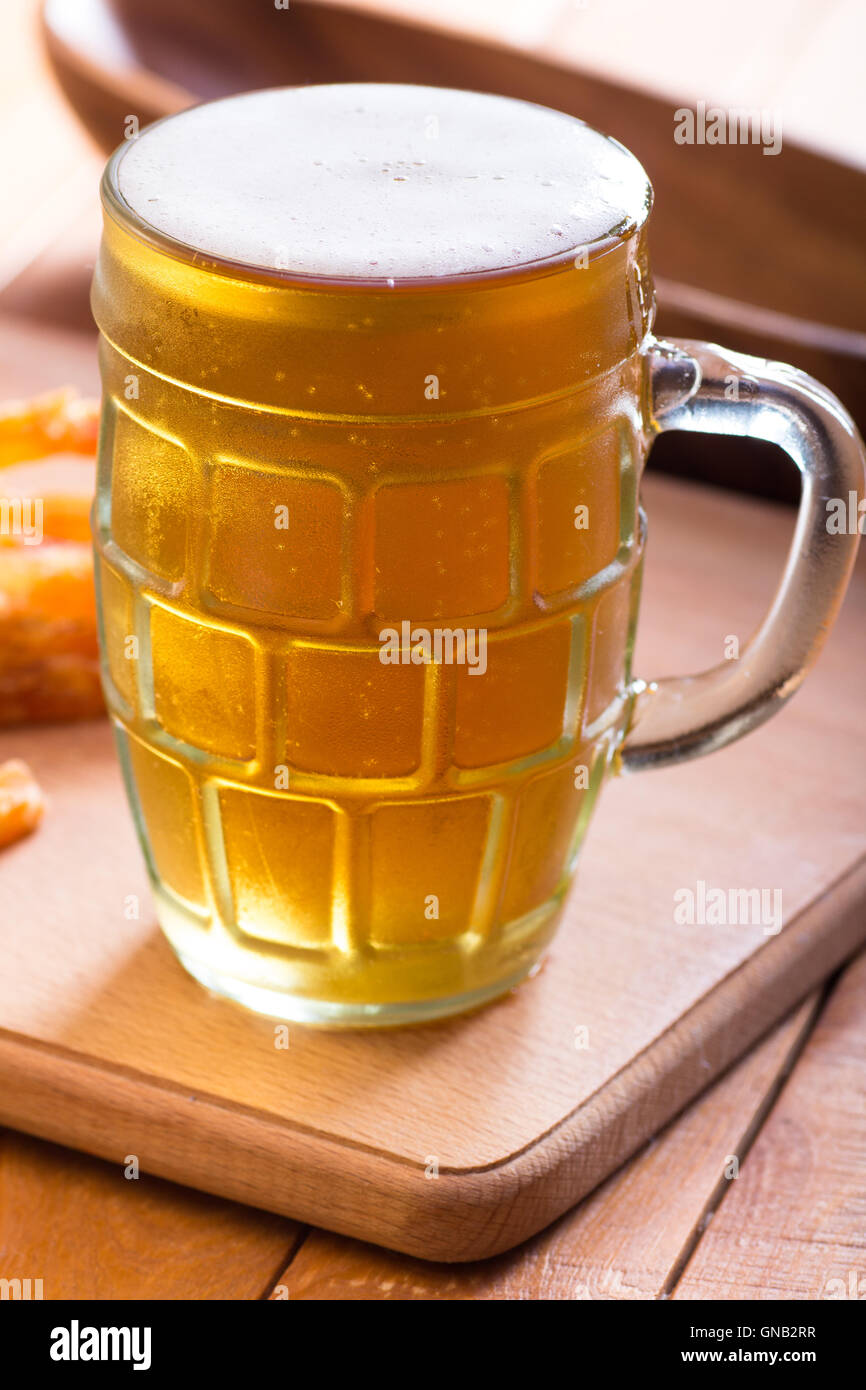 Glass of lager beer vertical Stock Photo Alamy