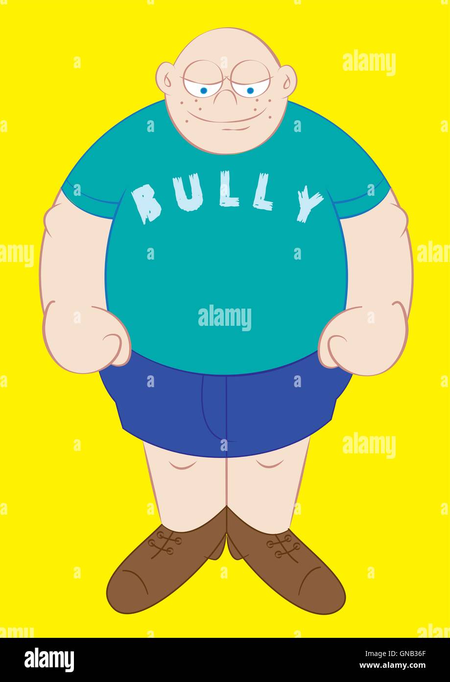 big and strong school bully Stock Vector