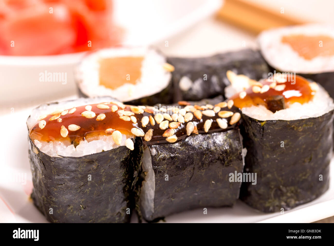 Japan sushi rolls Stock Photo - Alamy