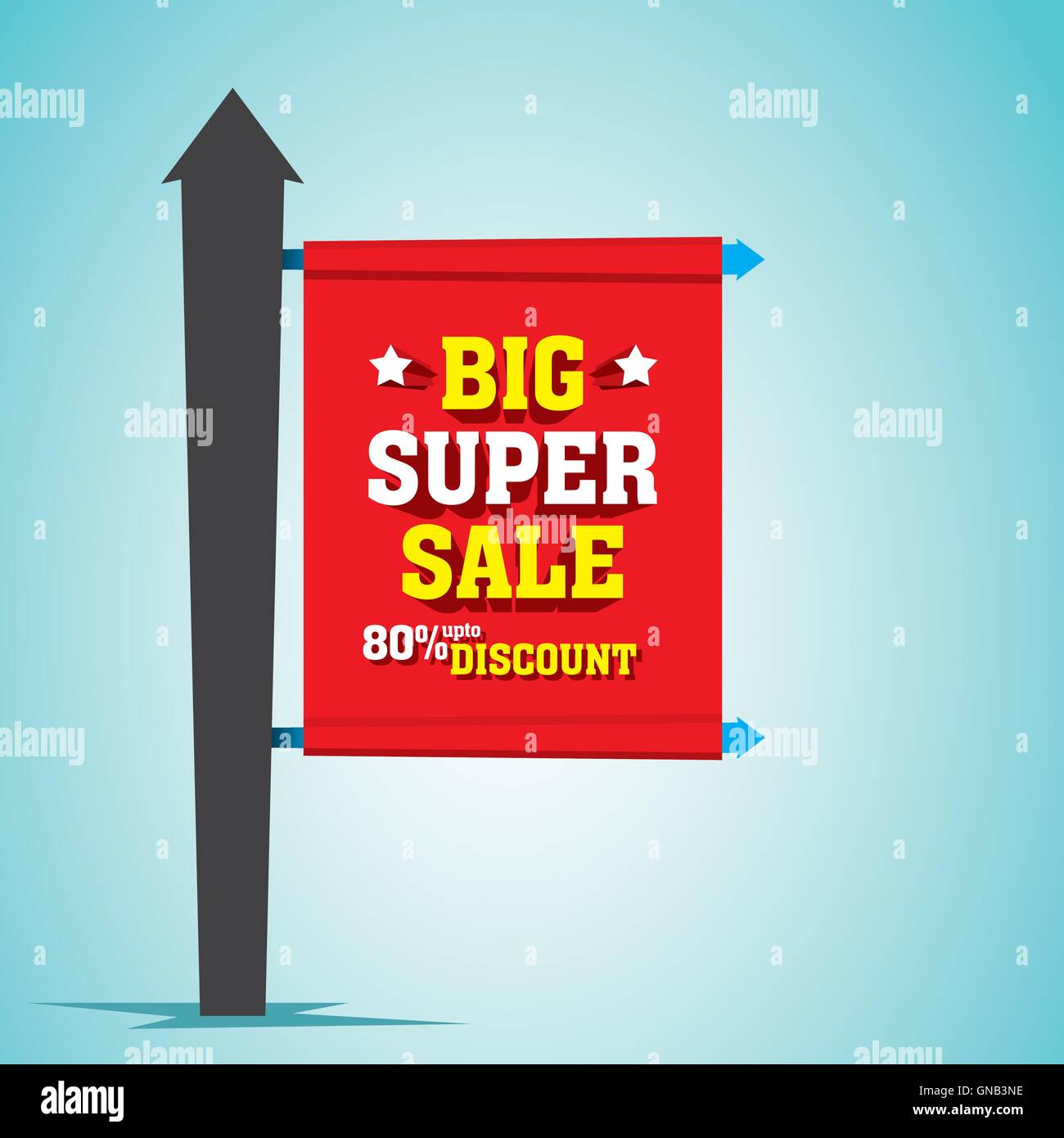 Big Super Sale Banner Design Vector Stock Vector Image Art Alamy