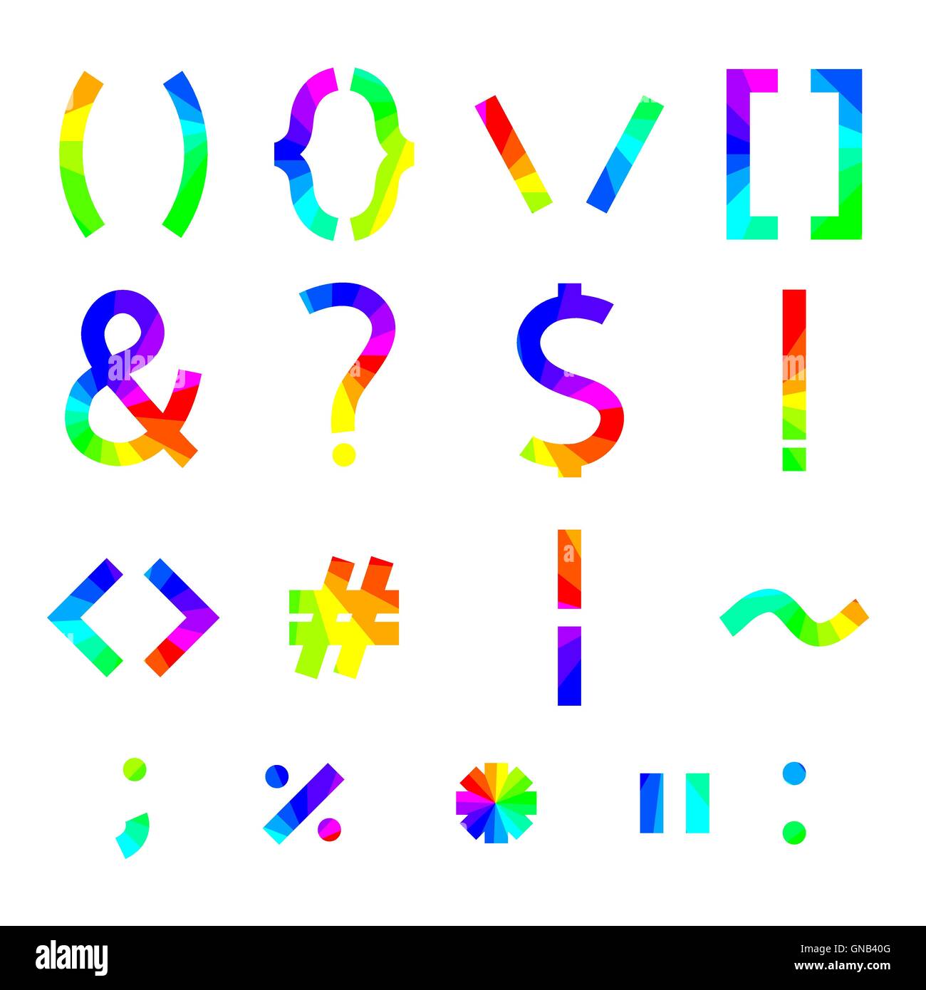 Rainbow alphabet symbols, vector illustration Stock Vector Image & Art ...