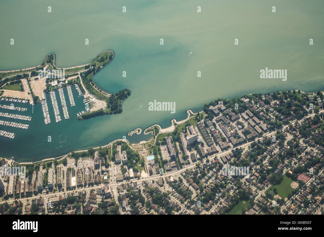 Aerial View of Toronto Coast, Ontario, Canada Stock Photo