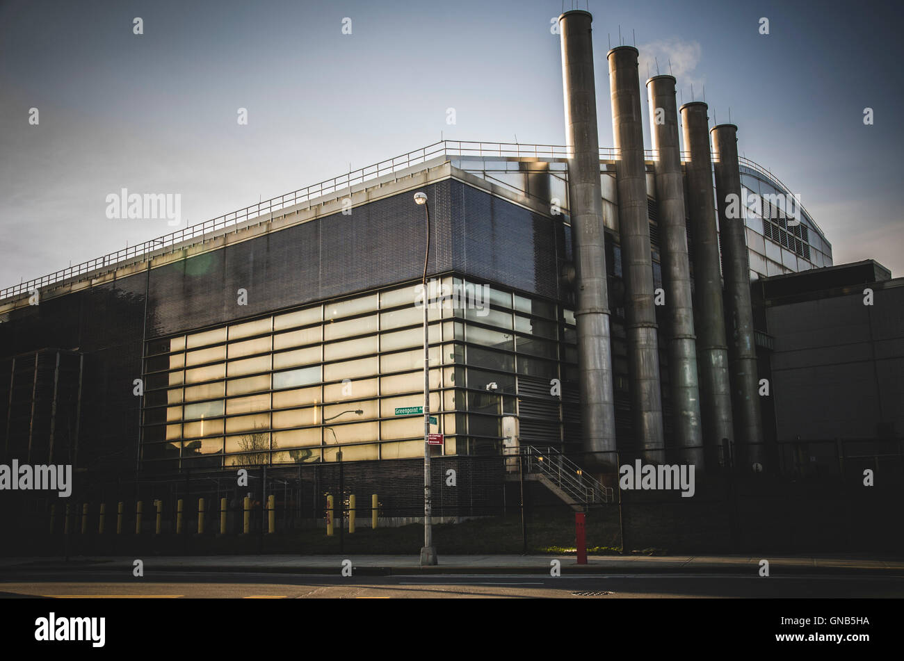 Wastewater Sewage Treatment Plant, Greenpoint, Brooklyn, New York, USA