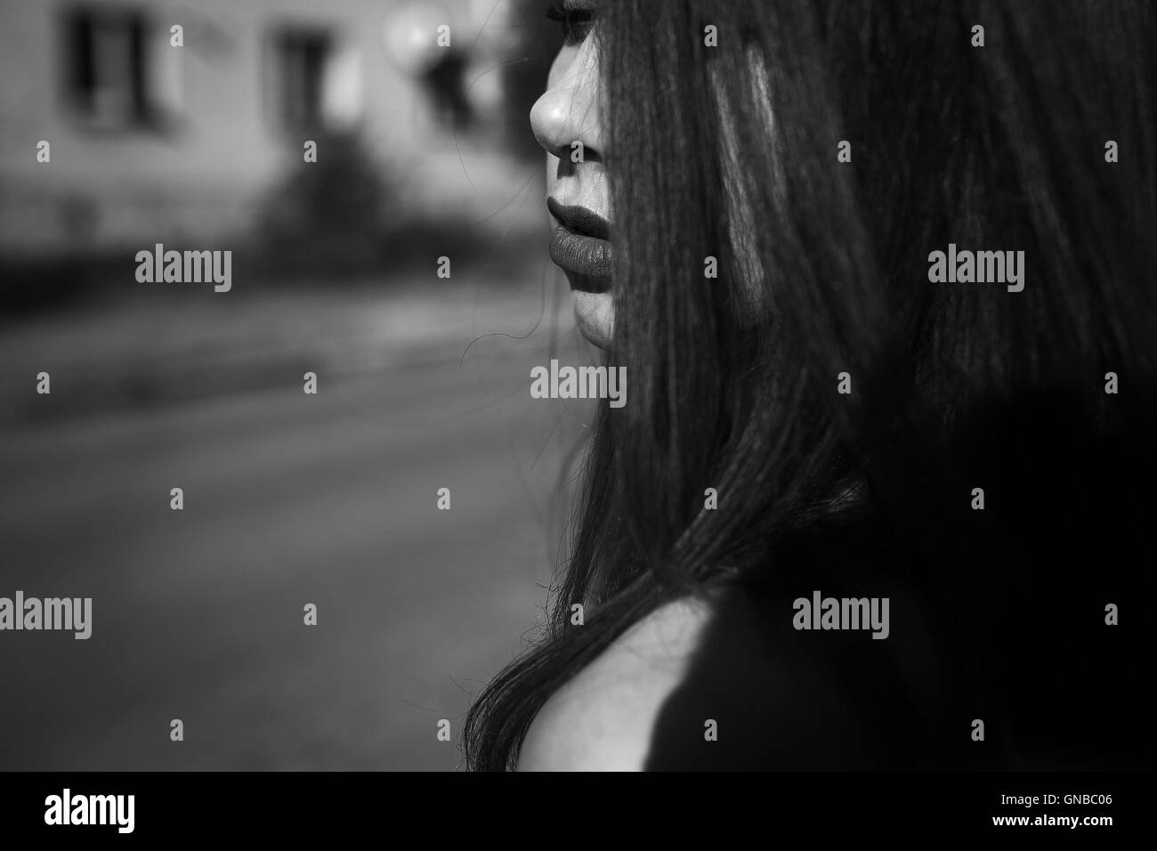 Flirty woman Black and White Stock Photos & Images - Alamy