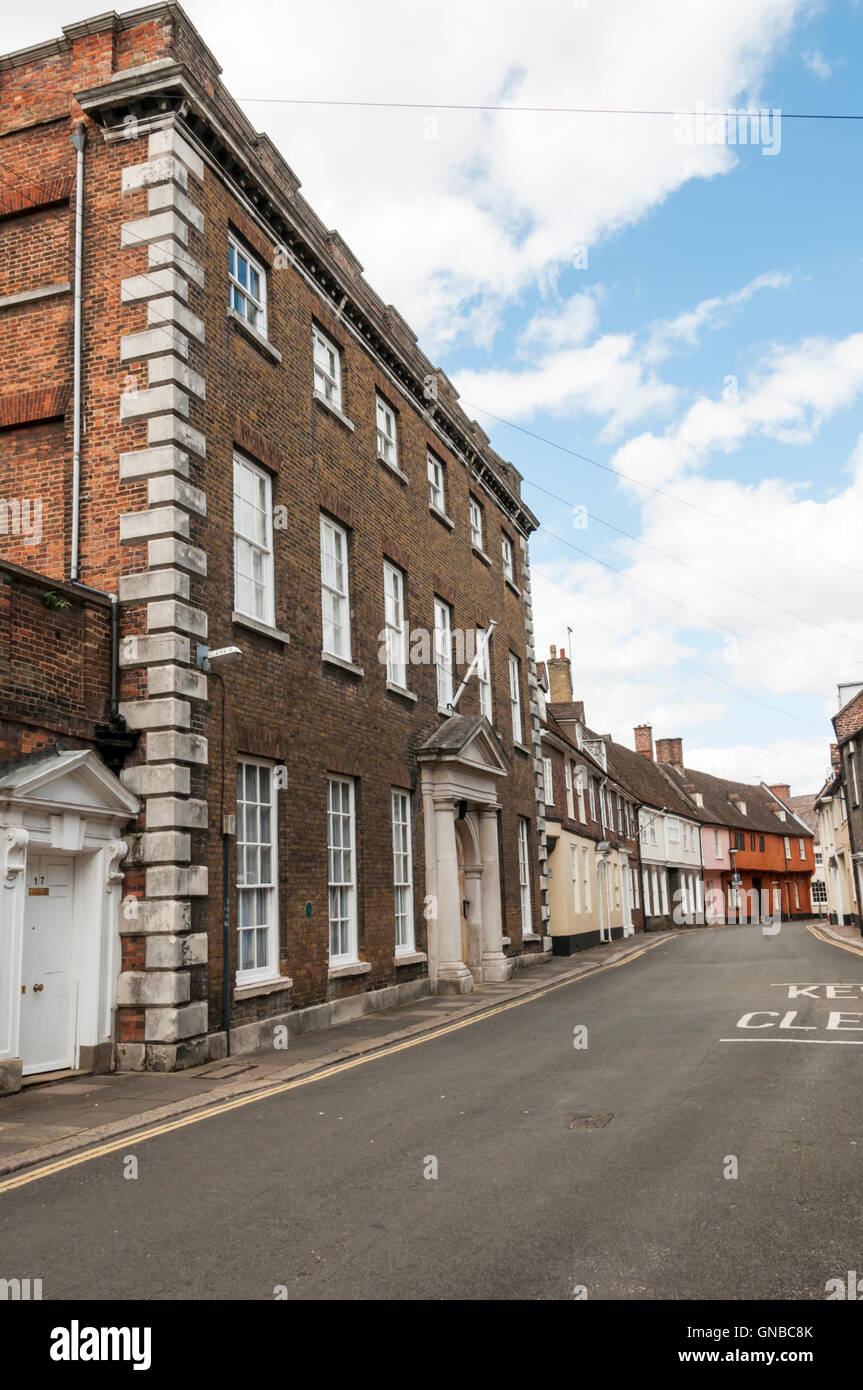 Historic Nelson Street in King's Lynn, Norfolk, England Stock Photo