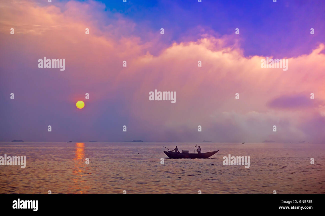 Ocean sunset background image Stock Photo - Alamy