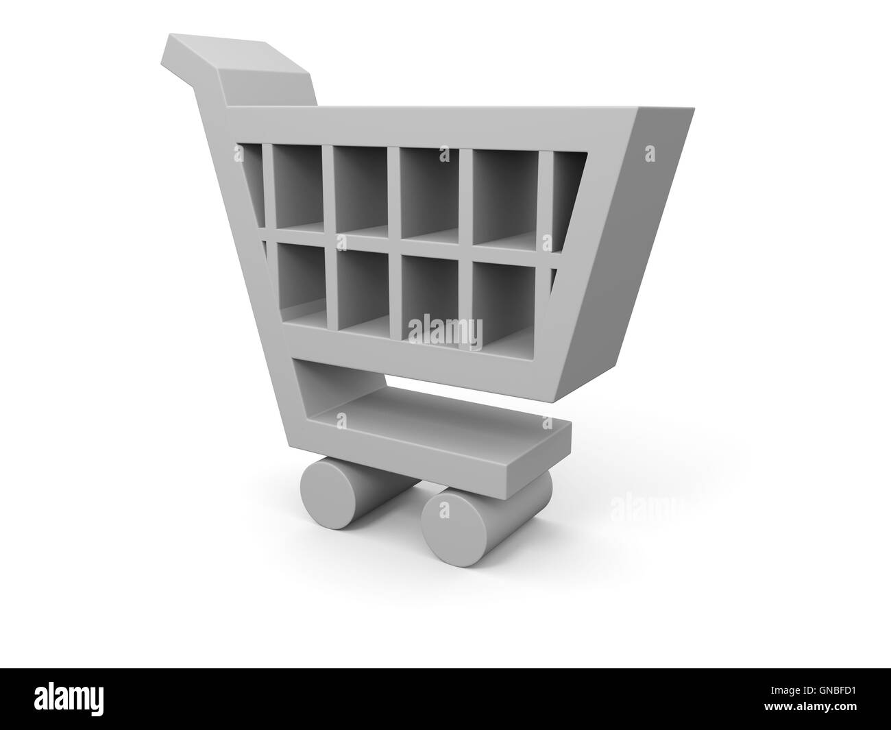 3D illustration of shopping cart Stock Photo