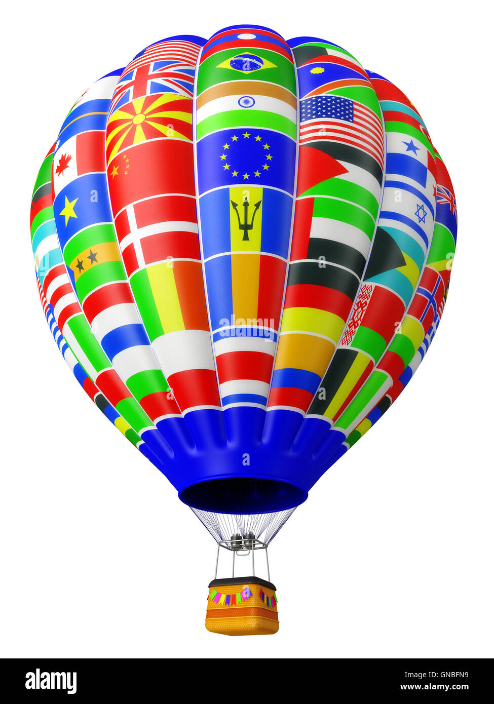 Balloon a symbol of globalization Stock Photo