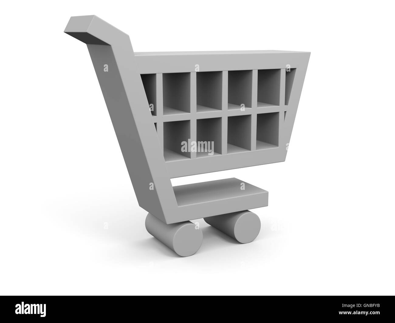3D illustration of shopping trolley Stock Photo