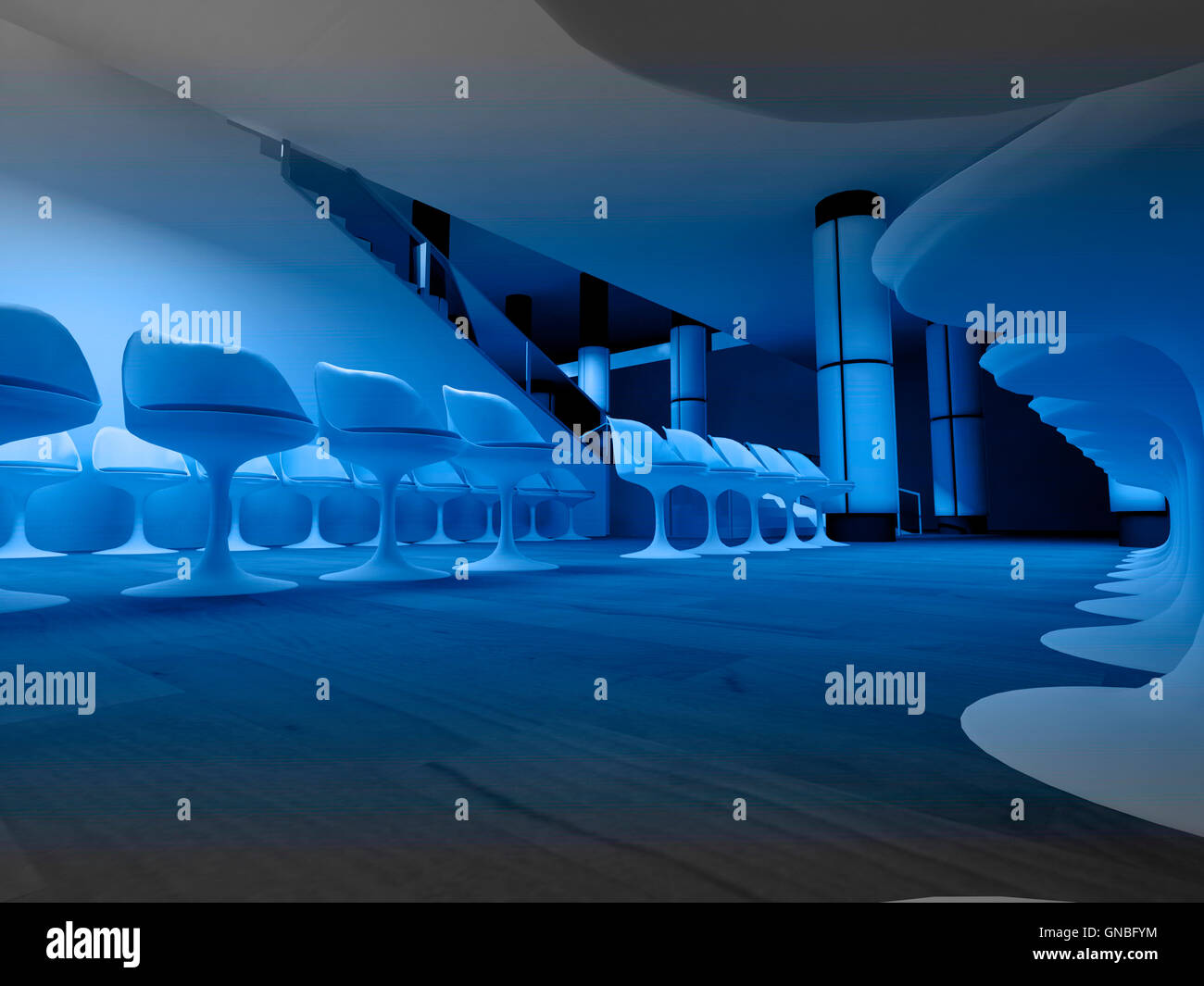 Hospital waiting room, conceptual architecture, clean space Stock Photo ...