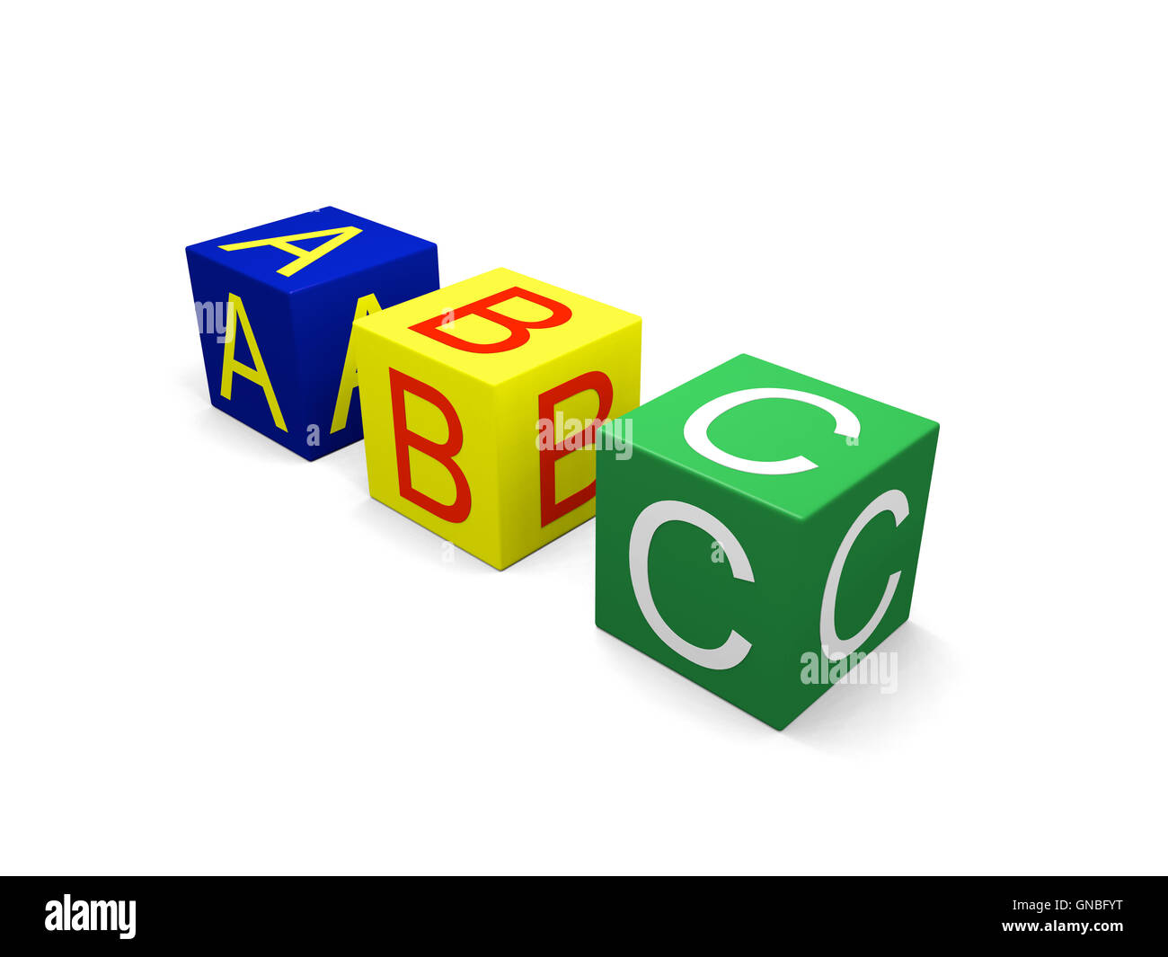 Abc on cubes Stock Photo - Alamy