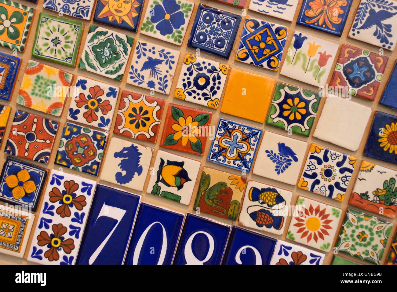 Rows of Brightly Colored Creamic Tiles Stock Photo - Alamy