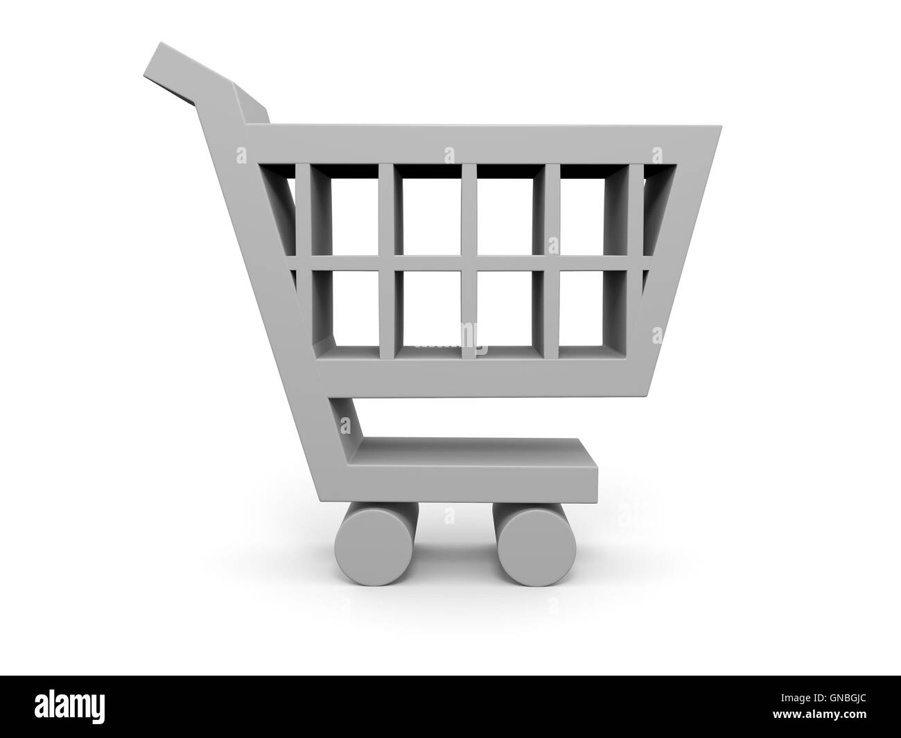 Shopping trolley 3D illustration Stock Photo