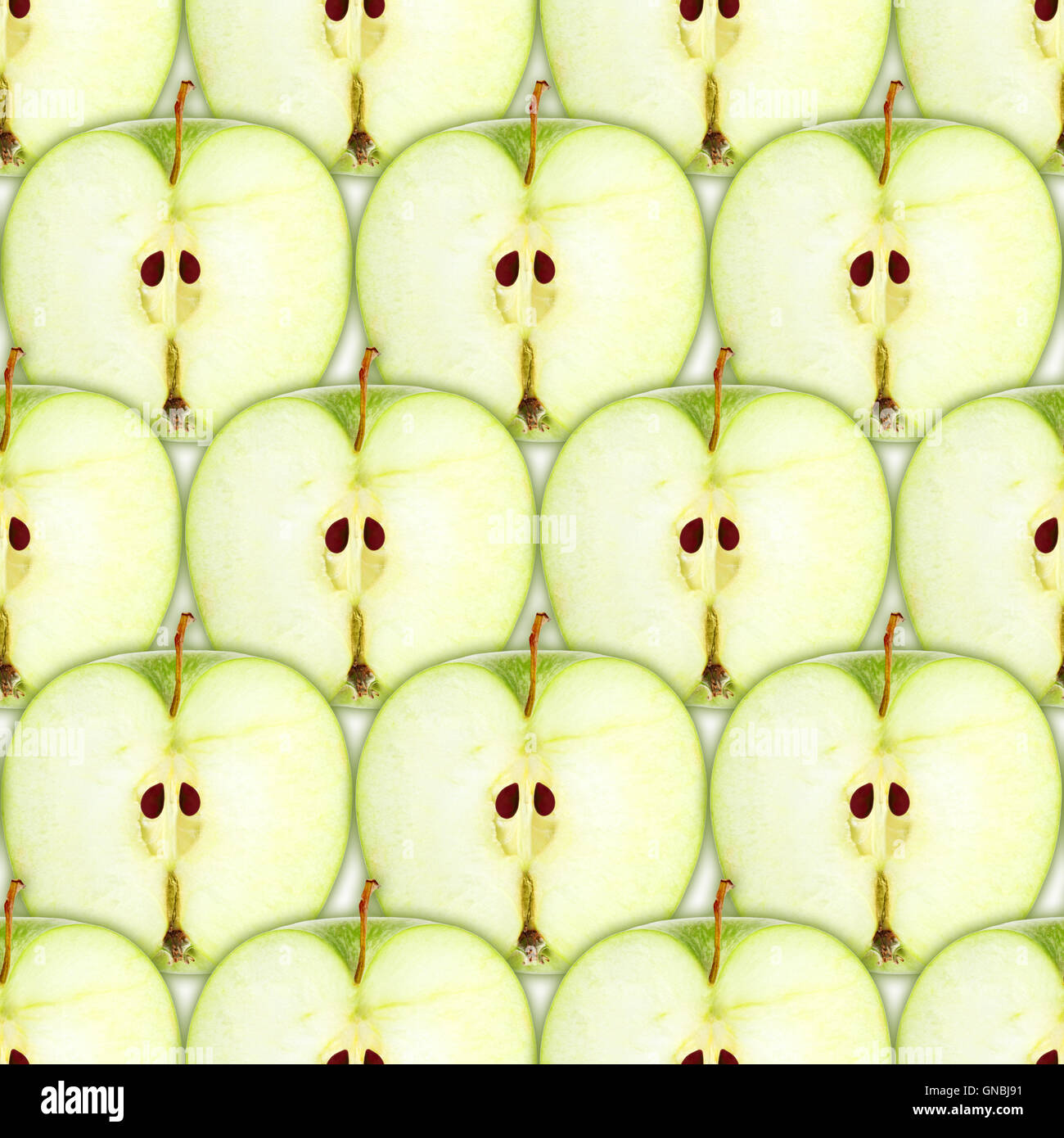 Seamless pattern with slices of green apple Stock Photo - Alamy
