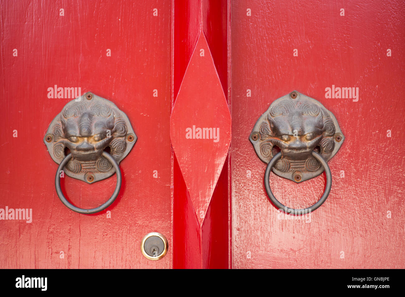 Door knob in Chinese style Stock Photo Alamy