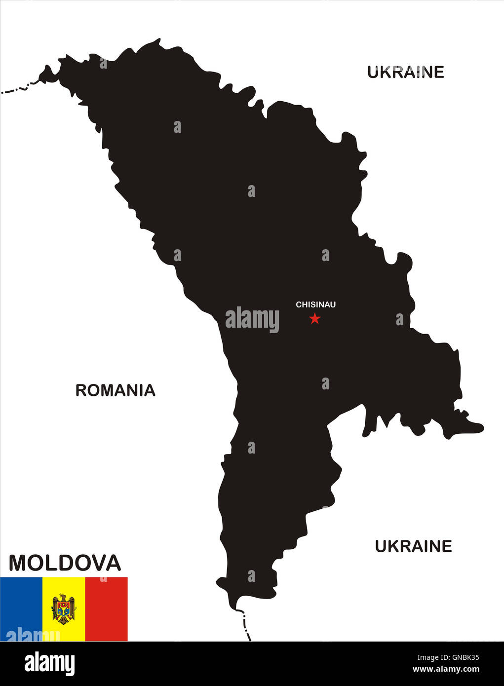 moldova map Stock Photo