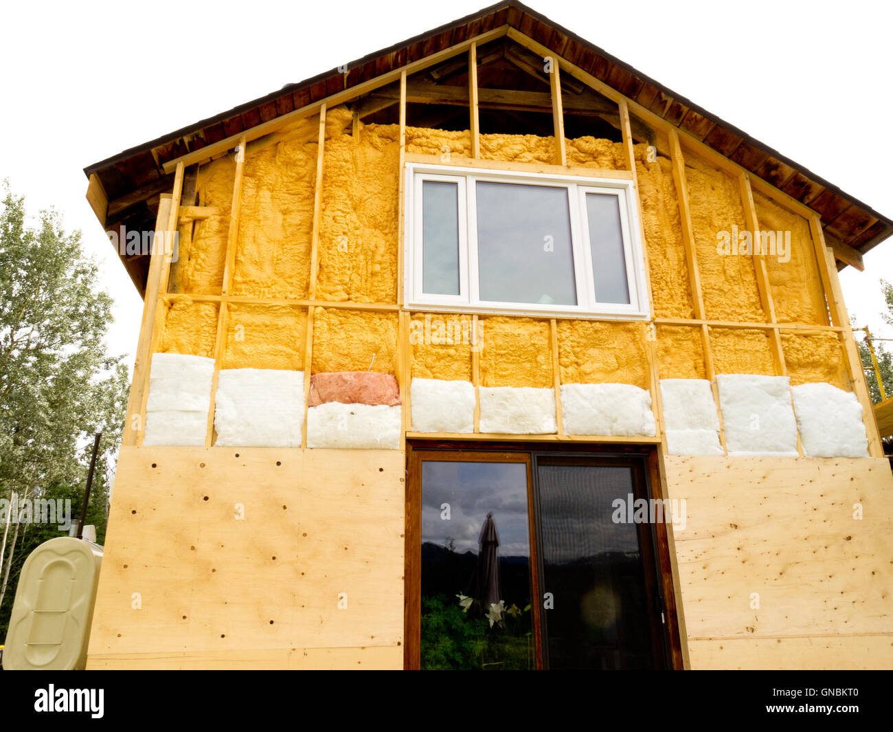 Retrofit old house with energy saving insulating Stock Photo Alamy