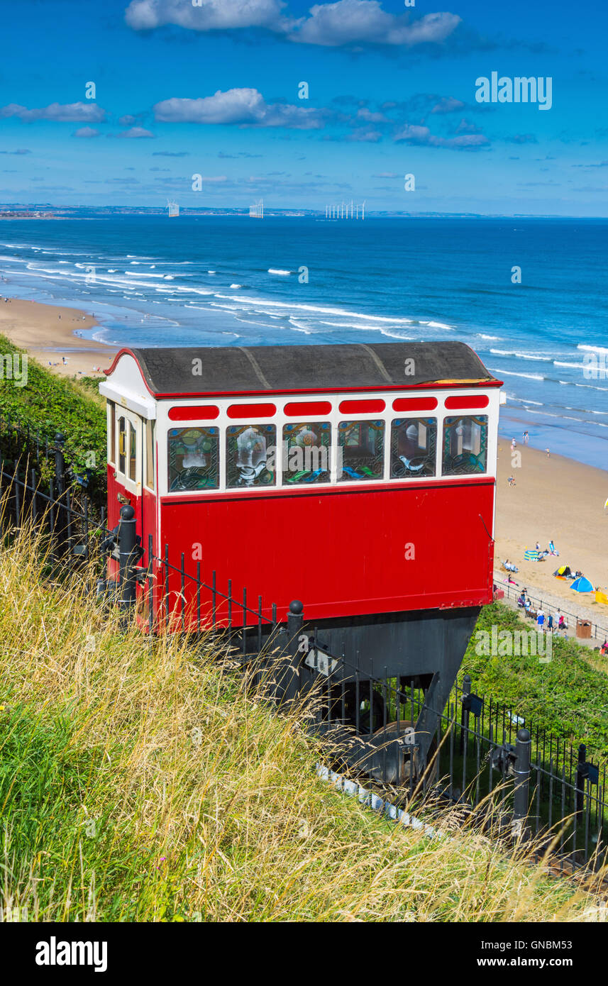 Saltburn by the Sea waterpowered funicular railway Stock Photo Alamy
