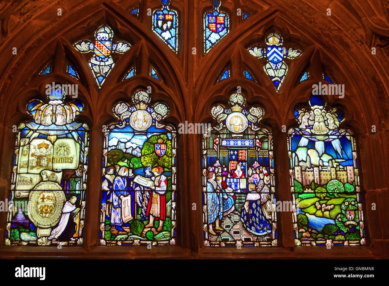 Hereford Cathedral Stained Glass Window in Stanbury's Chantry