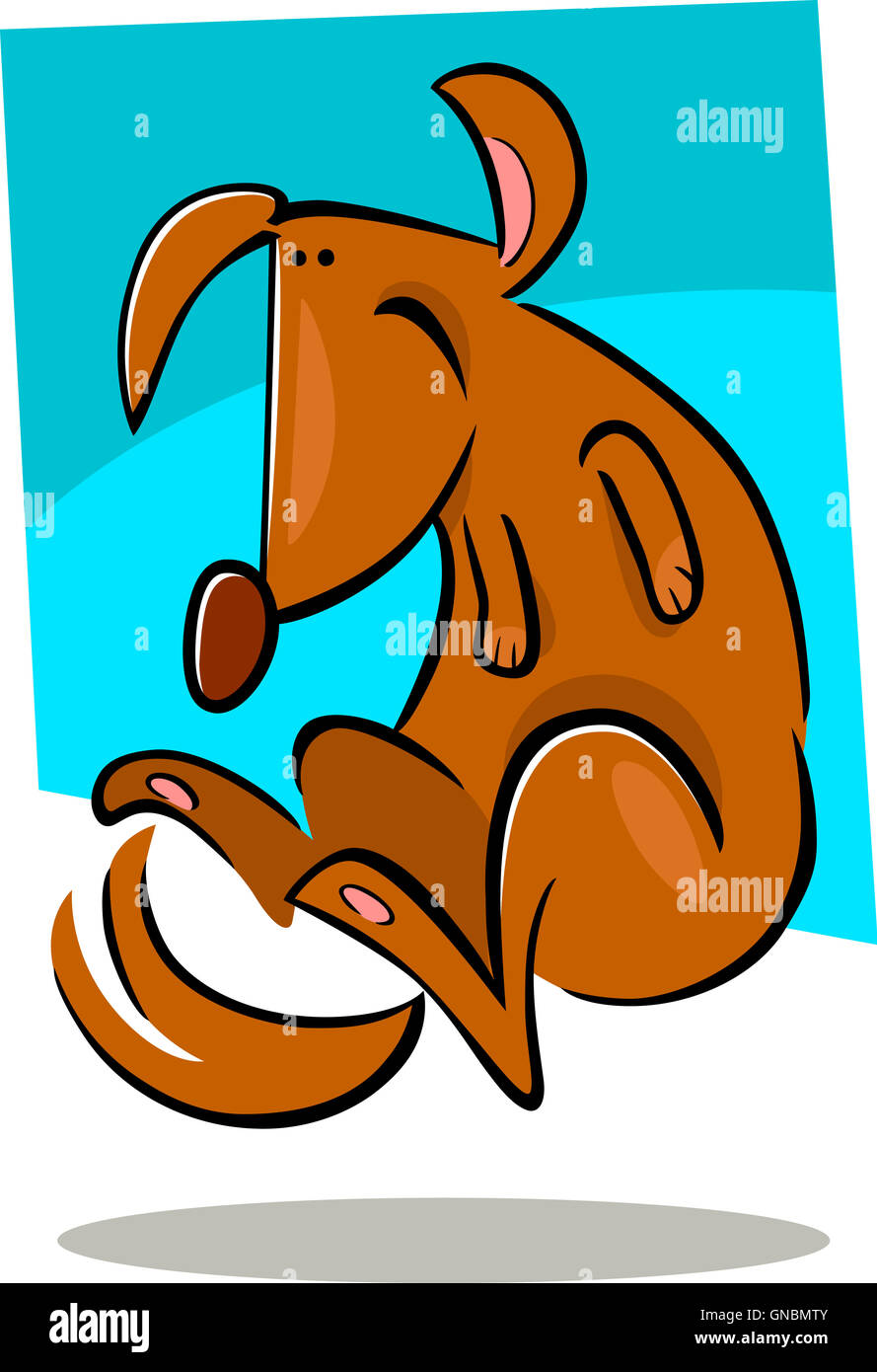 Cartoon happy dog hi-res stock photography and images - Alamy