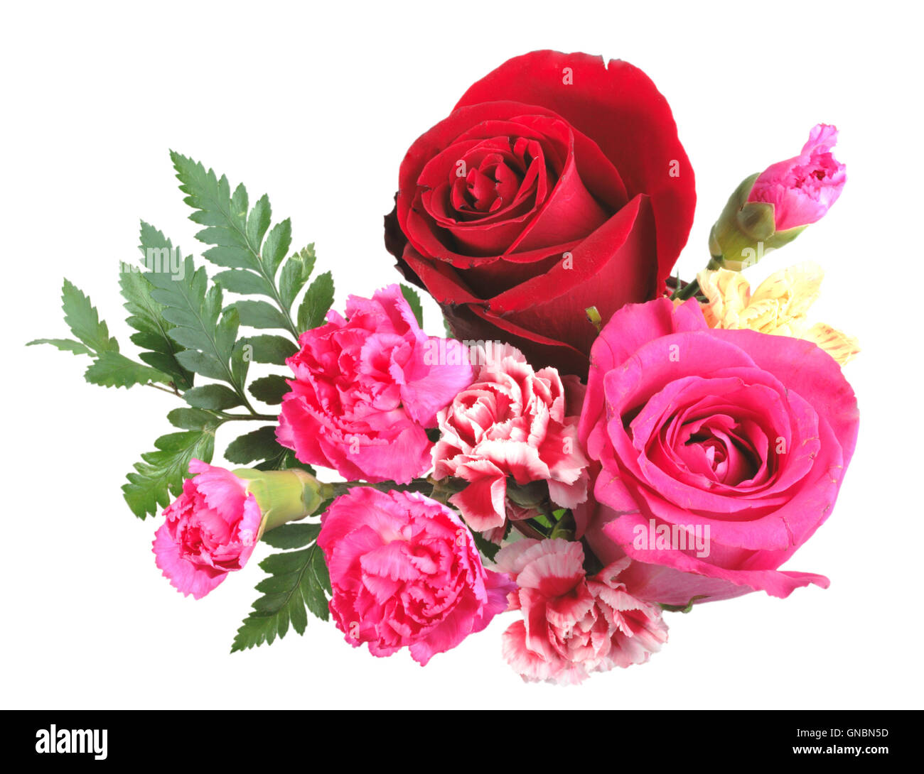 Bouquet of orange, pink and red flowers Stock Photo Alamy