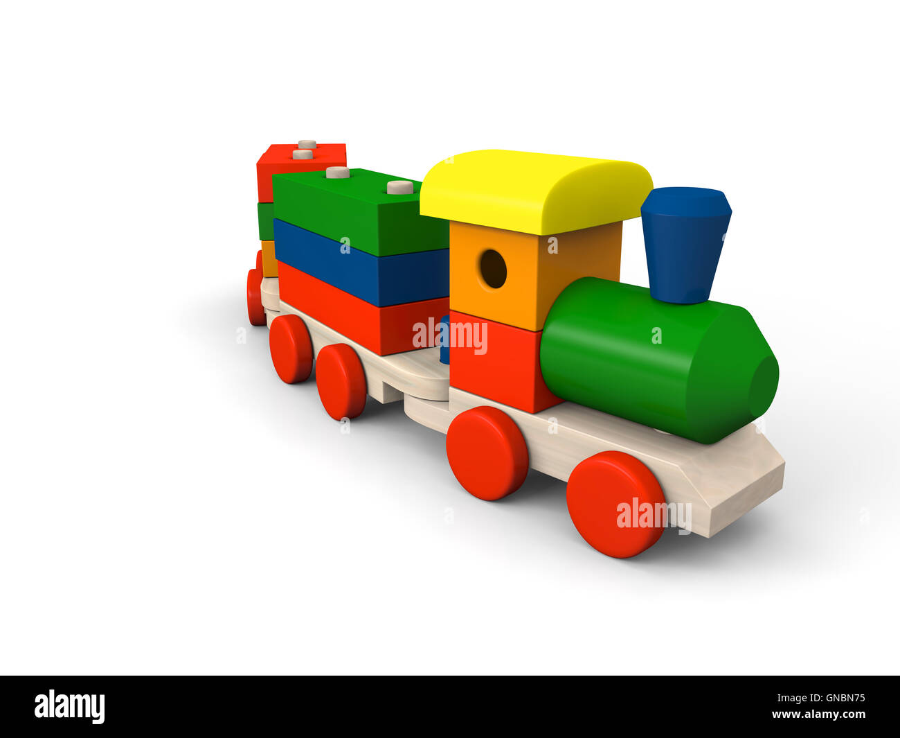 Wooden toy train Stock Photo Alamy