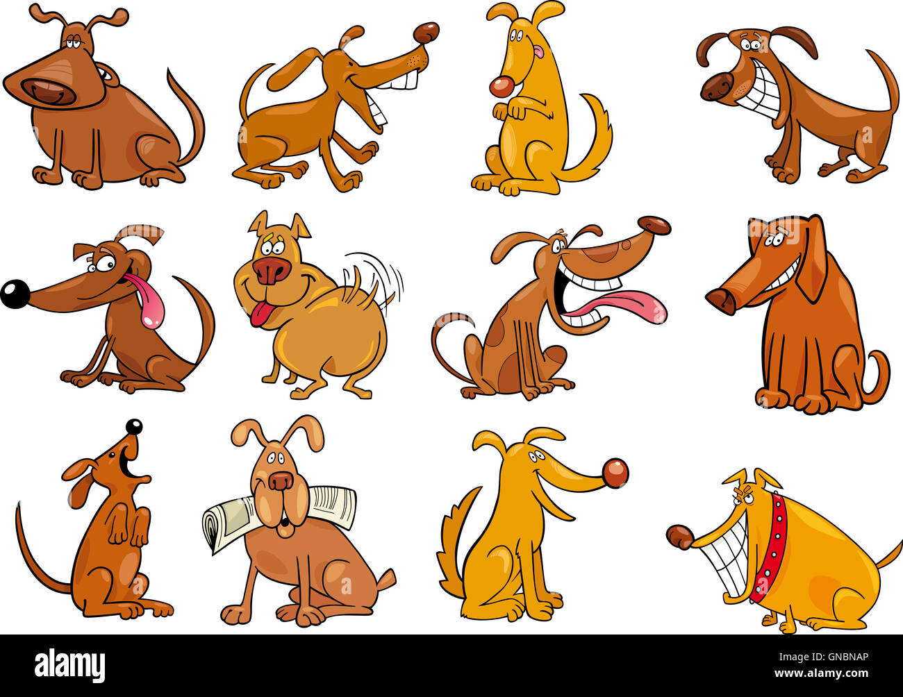 cartoon dogs set Stock Photo - Alamy