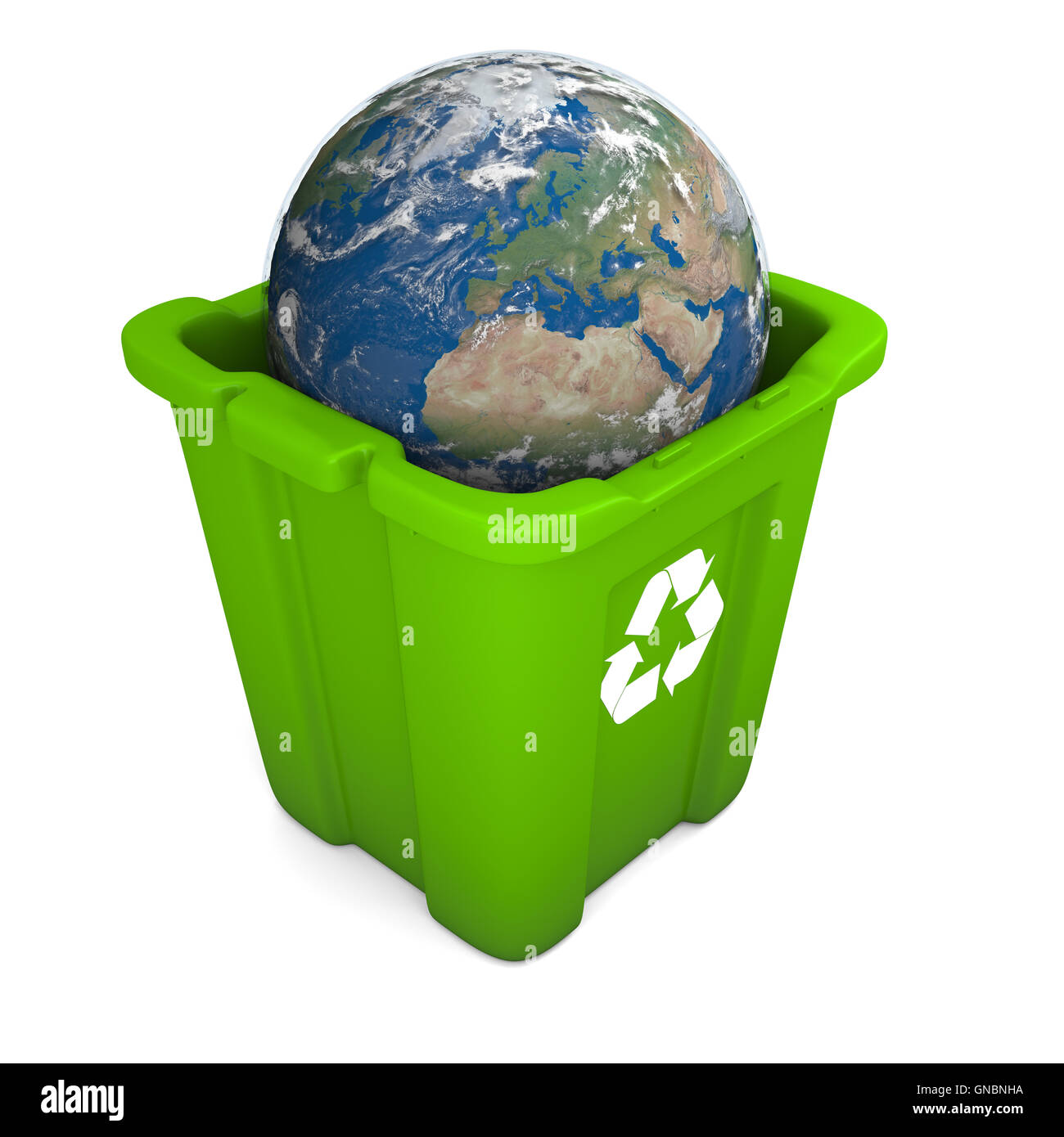 Earth in recycle bin Stock Photo Alamy