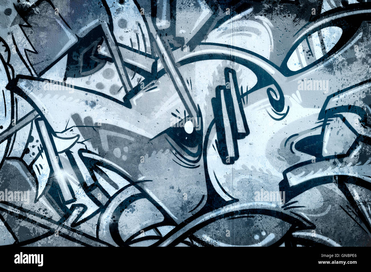 Cold Graffiti over old dirty wall, urban hip hop background Gray Stock  Photo - Alamy