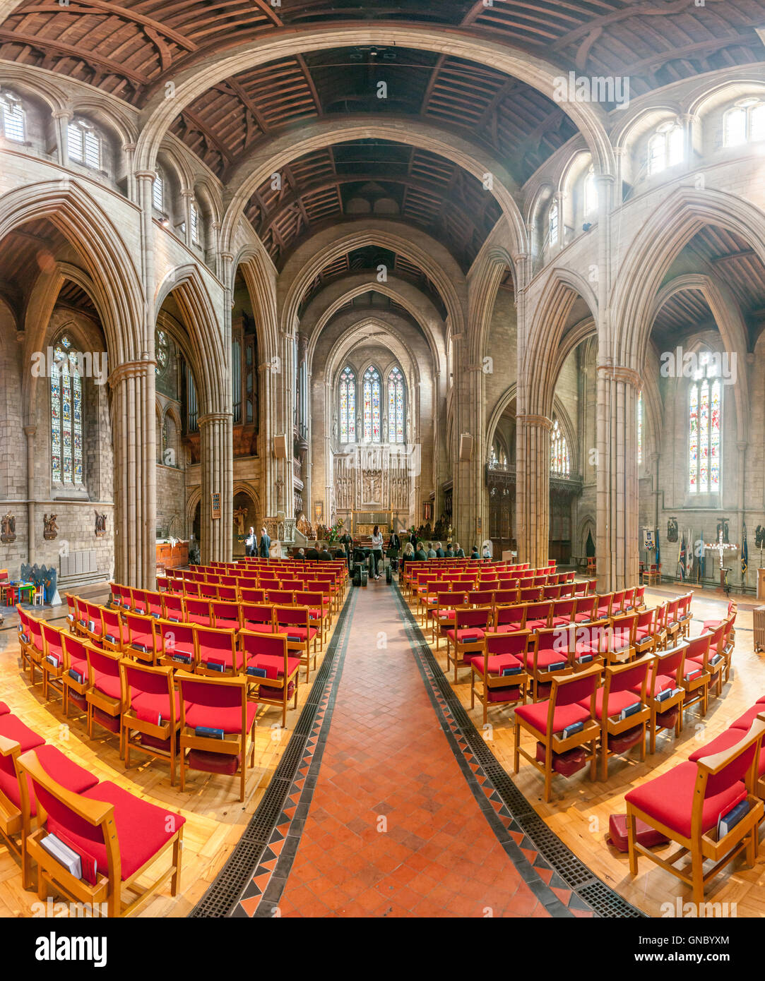 Inside the All saints Church in Hove NB THIS IS A PHOTOMERGE OF SEVERAL FRAMES Stock Photo