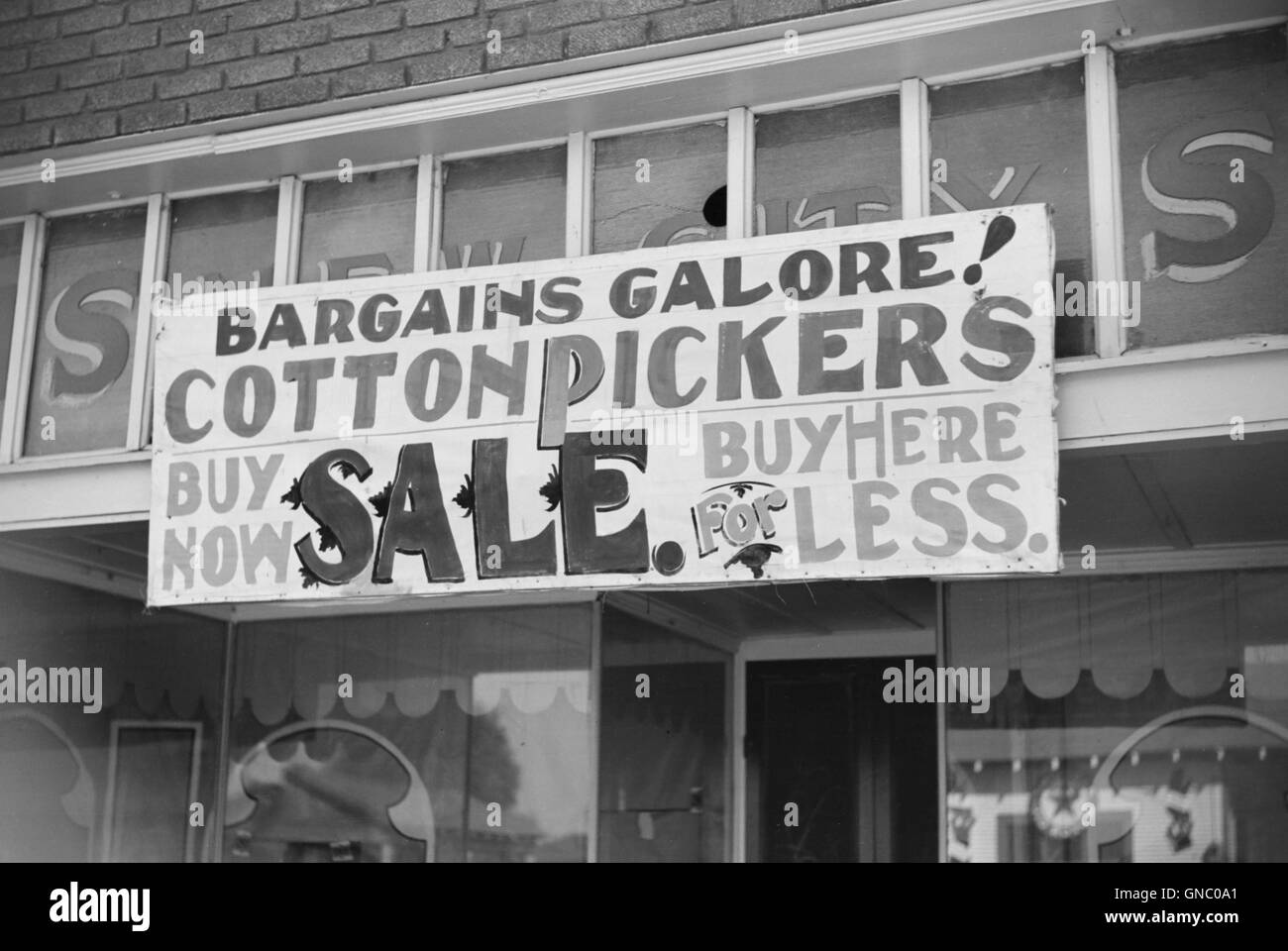 Store Sale Sign, Merigold, Mississippi, USA, Marion Post Wolcott for