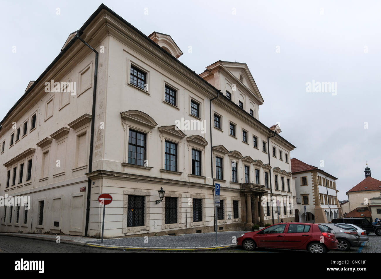 The Czech Army Barracks of the Castle Guard (presidential guards) in Prague in the Czech Republic Stock Photo