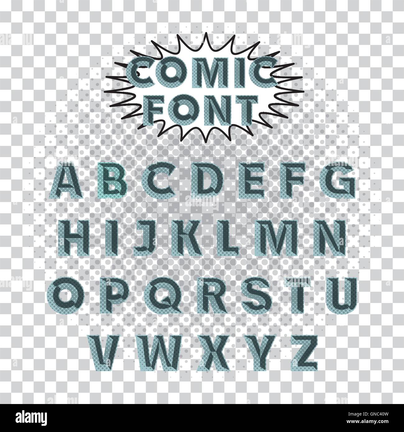 comic font alphabet pop art Stock Vector Image & Art - Alamy