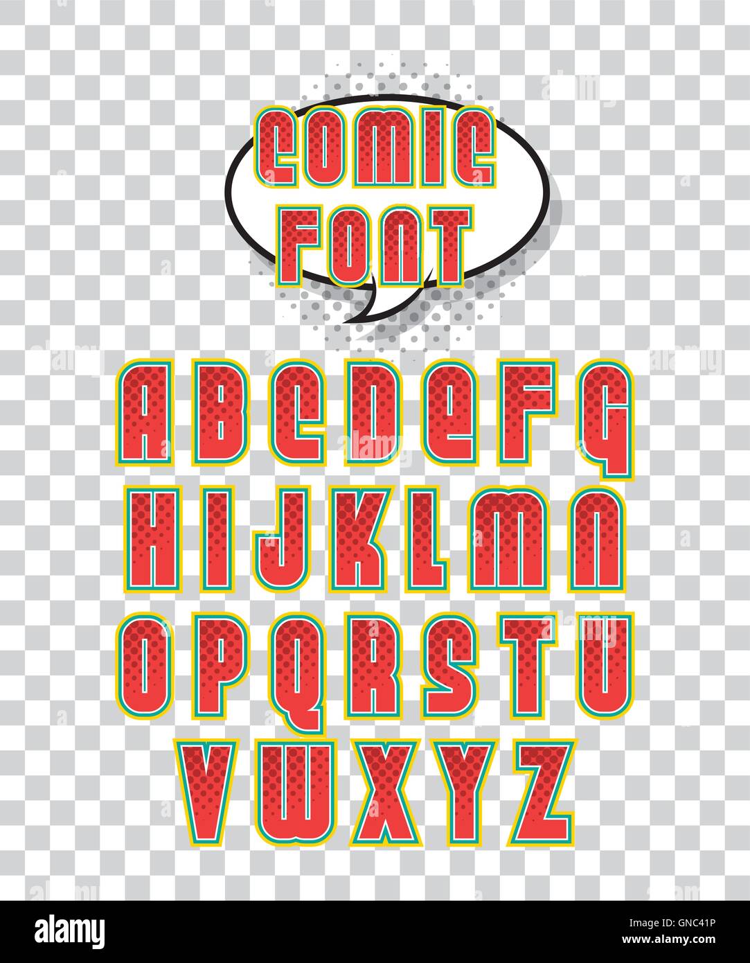 comic font alphabet pop art Stock Vector Image & Art - Alamy