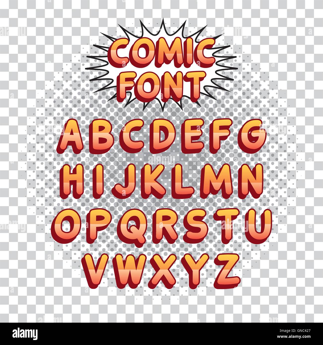 comic font alphabet pop art Stock Vector Image & Art - Alamy
