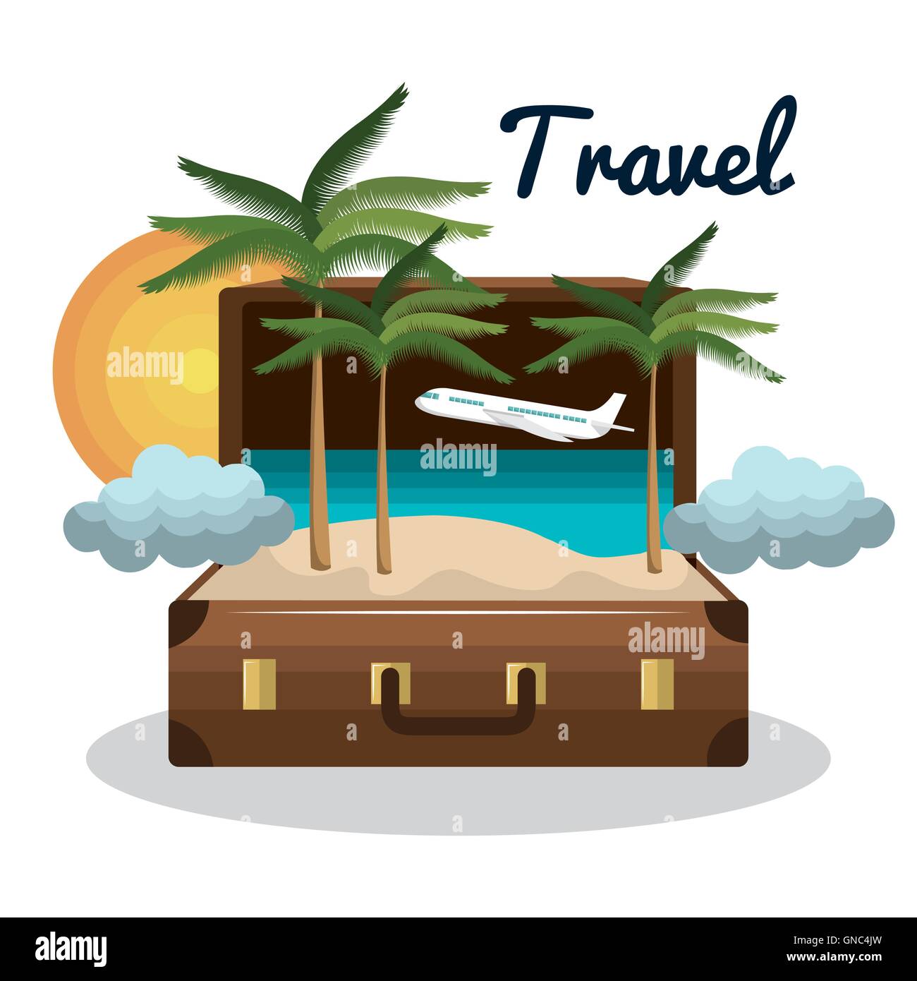 travel set equipment isolated icons Stock Vector Image & Art - Alamy