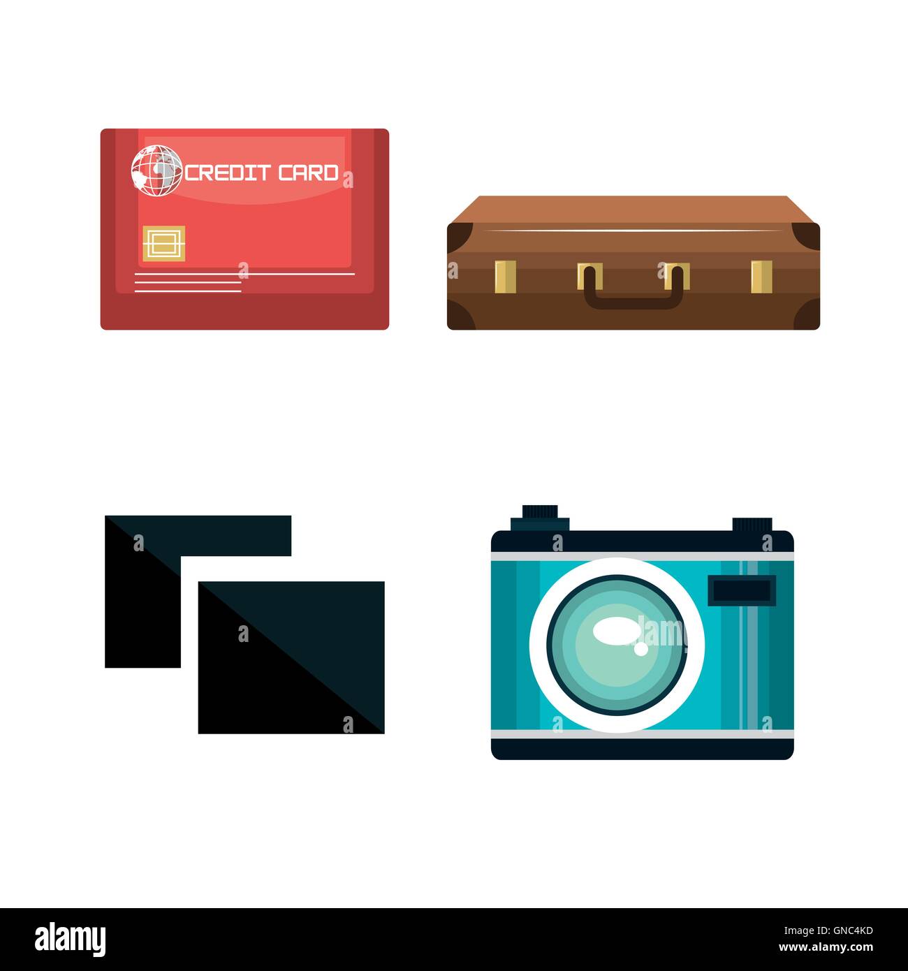 travel set equipment isolated icons Stock Vector Image & Art - Alamy
