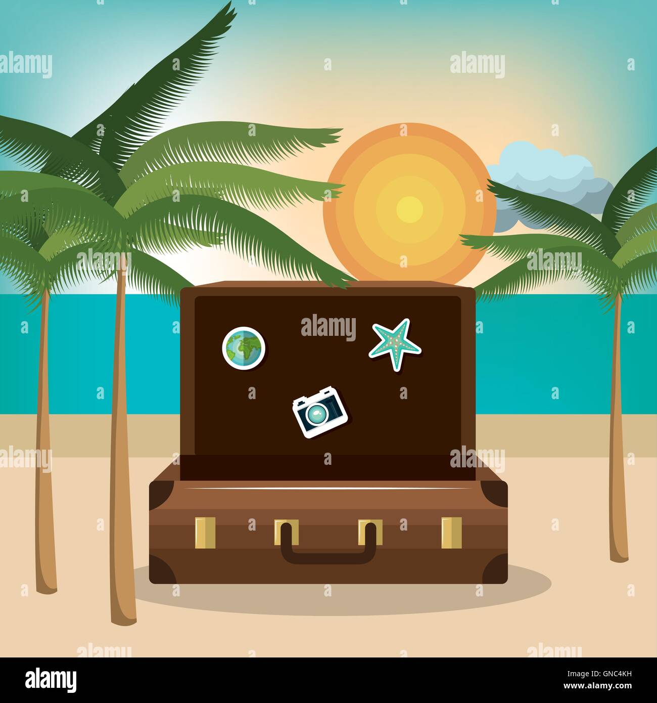 travel set equipment isolated icons Stock Vector Image & Art - Alamy